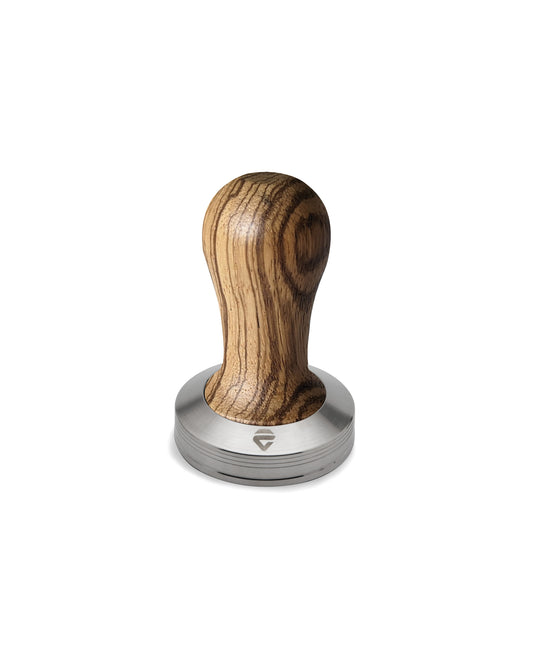 Stainless steel tamper and zebra wooden handle LELIT